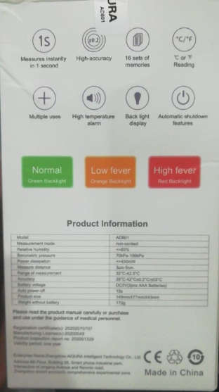 Infrared digital Thermometer Non Contact