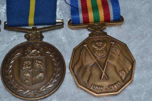Full Size SAPS medal group of 4 to W/O J.F. Els. With issue boxes.