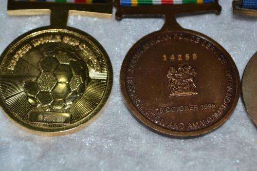 Full Size SAPS medal group of 4 to W/O J.F. Els. With issue boxes.