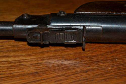 Gecado Model 23 Pellet gun. Good working condition. Missing spring on rear sight.