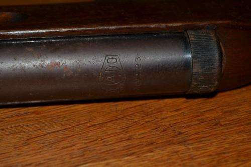 Gecado Model 23 Pellet gun. Good working condition. Missing spring on rear sight.