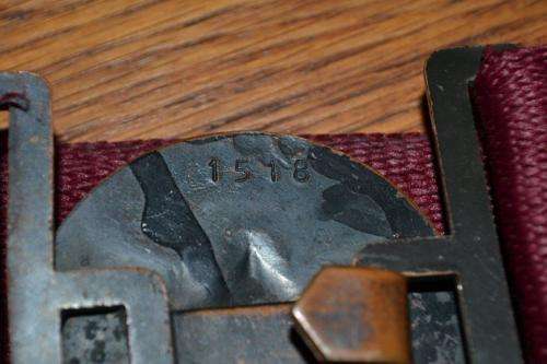 Recce Stable Belt Post 1994 with Maroon belt. Number 1518. Special Forces.