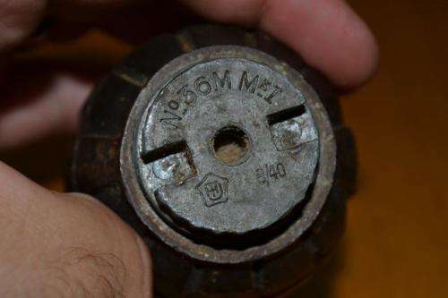 Mills No 36 grenade. Decomissioned.