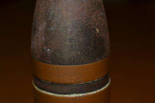 Boer War Pom Pom. Deactivated with marks for Patronenfabrik Karlsruhe 1898. Crack to casing