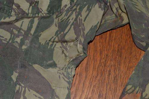 South African Bush War camo jacket Portuguese m1963 "vertical lizard" pattern camouflage. ANC