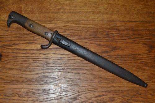 German KS98 Sawback Bayonet with Scabbard.