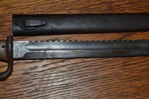 German KS98 Sawback Bayonet with Scabbard.