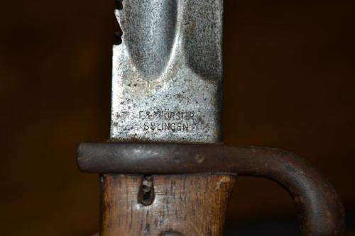 German KS98 Sawback Bayonet with Scabbard.