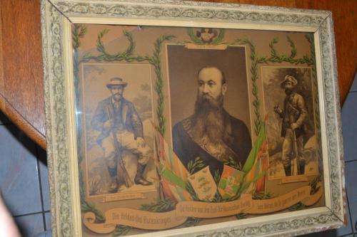 Framed Picture of MT Steyn, Christiaan de Wet and Gen. Kruitzinger.