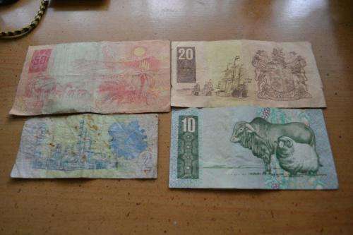 South African Bank notes.