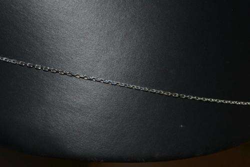 Sterling Silver Anchor pattern Necklace. 70 Cm long with a thickness Gauge of 50.