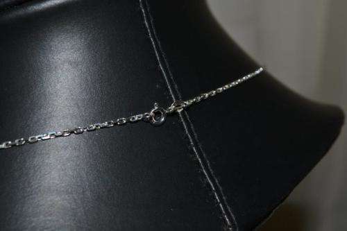 Sterling Silver Anchor pattern Necklace. 70 Cm long with a thickness Gauge of 50.