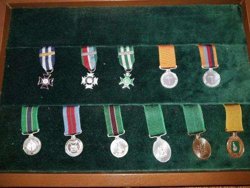 Rhodesian Livingstone Mint Collectors Miniature medal set.