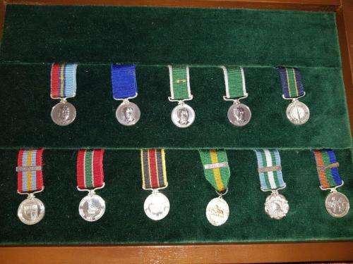 Rhodesian Livingstone Mint Collectors Miniature medal set.