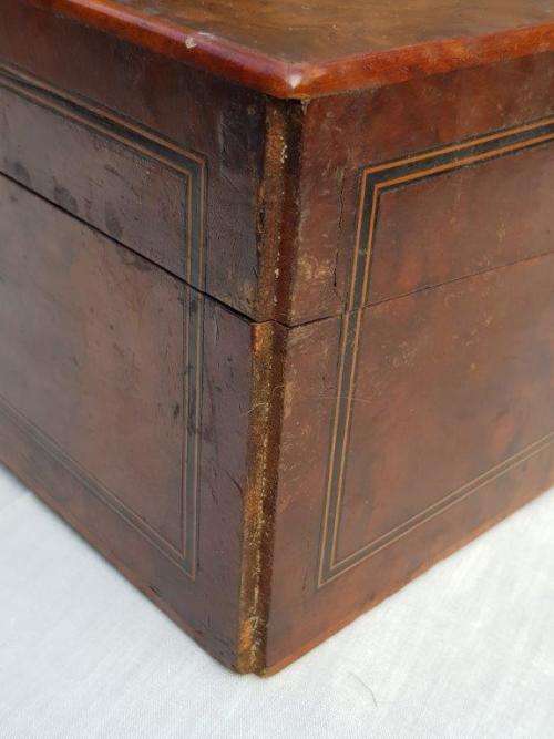 Beautiful Writing slope with Original ink bottles. Needs some work to outside.
