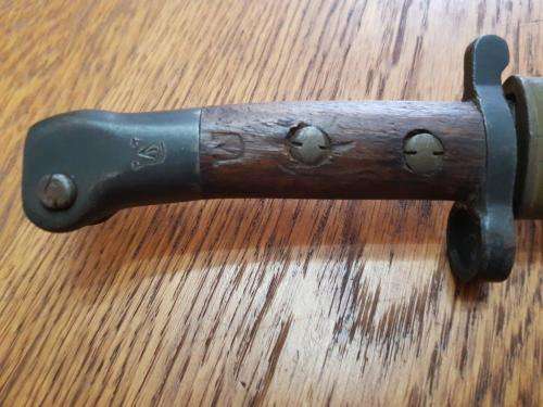SAS/SAR South African Railways WWII Bayonet as made in the Workshops. Rare.
