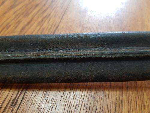 SAS/SAR South African Railways WWII Bayonet as made in the Workshops. Rare.
