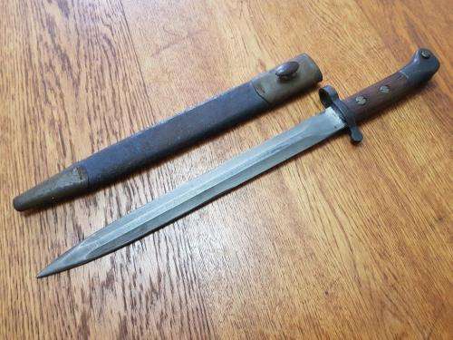 SAS/SAR South African Railways WWII Bayonet as made in the Workshops. Rare.