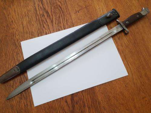1907 Sanderson Bayonet with Markings for the South African Air Force.