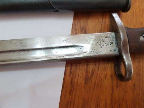 1907 Sanderson Bayonet with Markings for the South African Air Force.
