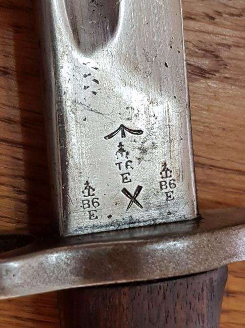 1907 Sanderson Bayonet with Markings for the South African Air Force.