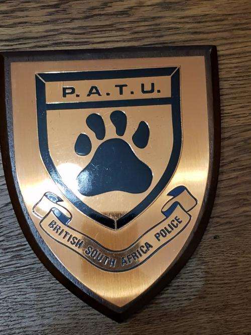 Rhodesian BSAP PATU (Police Anti-Terrorist Unit) Plaque.