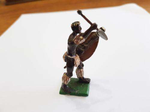 Hand painted lead Zulu Impi/Soldier. New Old Stock.