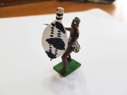 Hand painted lead Zulu Impi/Soldier. New Old Stock.