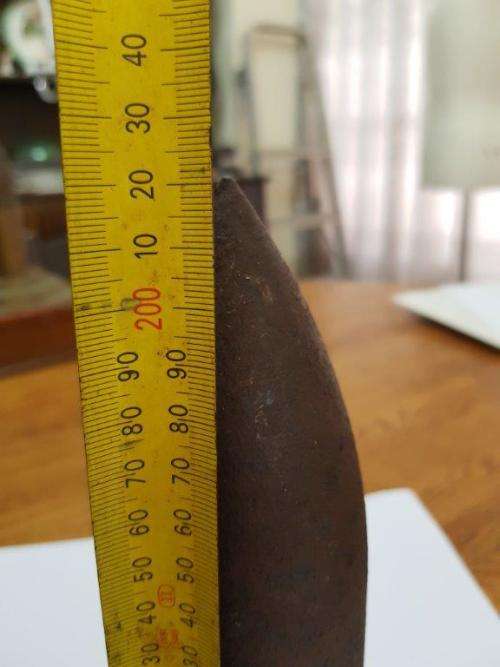 Old Projectile 55mm. No overseas bidders allowed on this item.