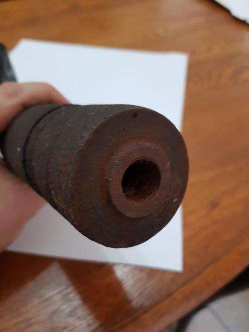 Old Projectile 55mm. No overseas bidders allowed on this item.