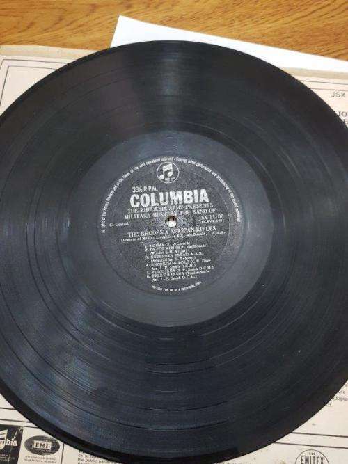 Record of Rhodesian Marches LP. The Rhodesian Army Presents.