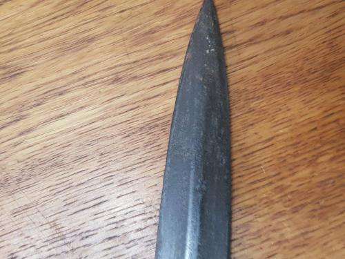 British Pattern 1888 Bayonet. No sheath and blade is pitted. MK1 type 2.