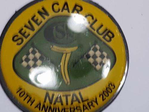1st Natal Grand Prix and 7 car club Natal Badge.