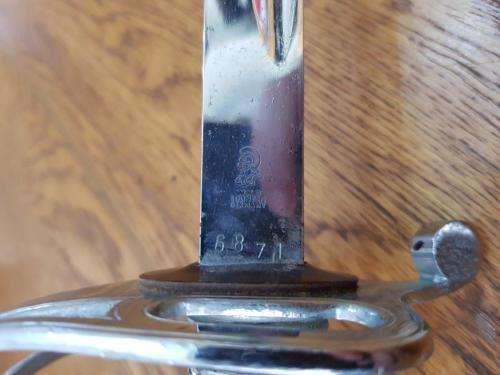 Old SADF Sword. No scabbard and chrome is separating from the blade.