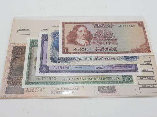 Set of T.W. de Jongh bank notes in Mint condition.