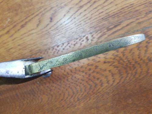 Egyptian Mameluke form the Napoleonic era. Makers mark on blade but missing the grips.