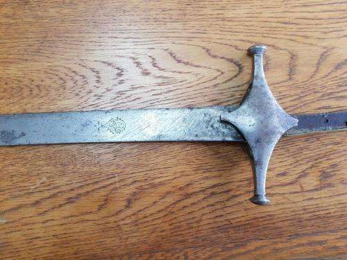 Egyptian Mameluke form the Napoleonic era. Makers mark on blade but missing the grips.