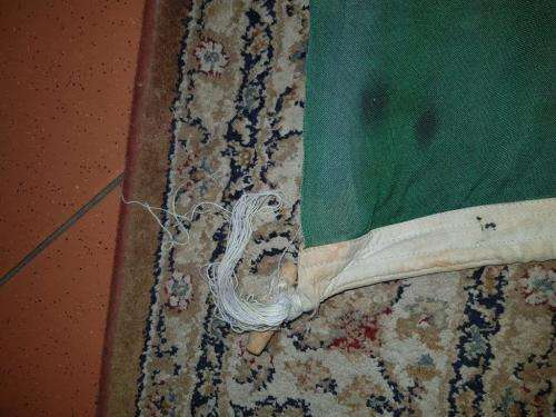 Standard size Rhodesian Flag by William Smith. Torn and toggle cut.