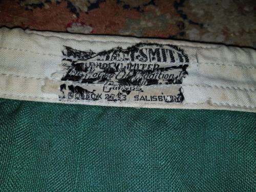 Standard size Rhodesian Flag by William Smith. Torn and toggle cut.