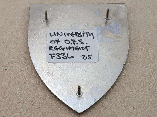 University of OFS Military Unit Shoulder Flash. Pins Intact.