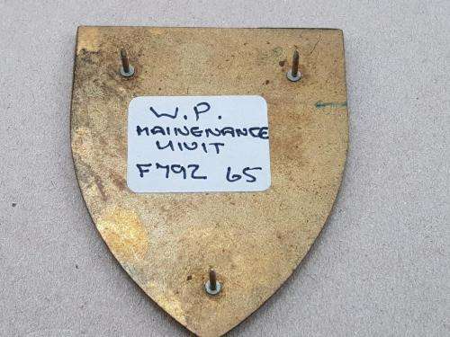 Western Province Command Maintenance Unit Shoulder Flash. Pins Intact.