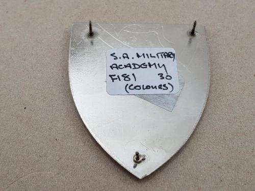 SA Military Academy Shoulder Flash. Pins Intact.