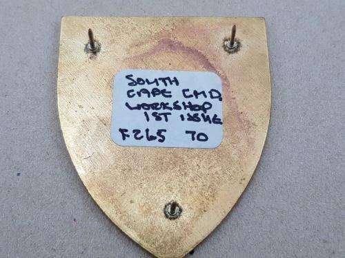 Southern Cape Command Workshop Shoulder Flash. Pins Intact.