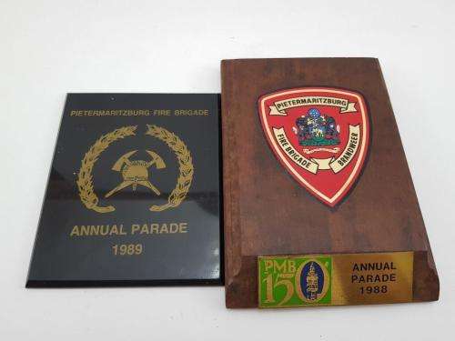 Pair of Pietermaritzburg Fire Brigade plaques.