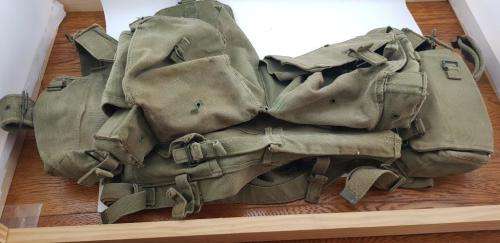 Early Pattern Kidney pouches, web belt, ammo pouches as used By SA and Rhodesian Forces.