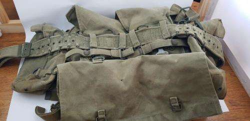 Early Pattern Kidney pouches, web belt, ammo pouches as used By SA and Rhodesian Forces.