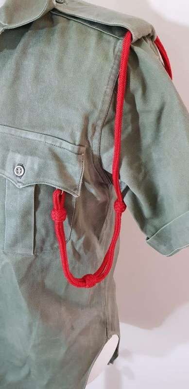 Rhodesian Olive Green Shirt with Badges and Women's Services Lanyard.