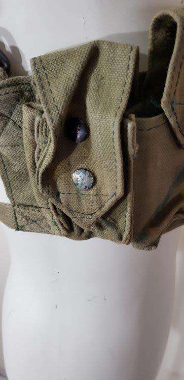 Rhodesian Fereday and Sons Chest Webbing. Painted Camo.