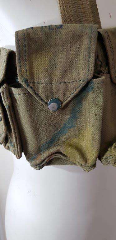 Rhodesian Fereday and Sons Chest Webbing. Painted Camo.