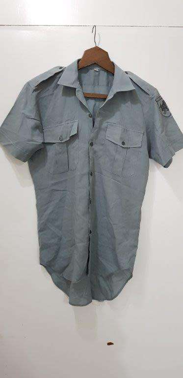 Rhodesian BSAP Grey Shirt with Grey Support Unit Patch. 47Cm Armpit to Armpit.